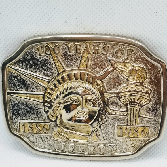 OF * Lady Liberty Belt buckle Silve-tone - Picture 4 of 6